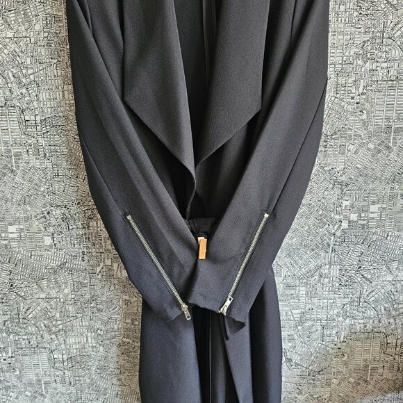 Black Vero Moda Belted Wrap Coat - Picture 3 of 4